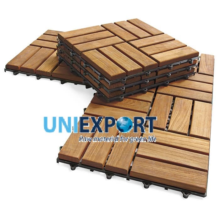 Wood Floor Tiles in Acacia Wood